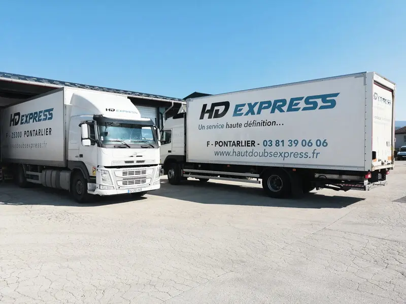 camion HD Express pour le transport pour Entreprises à Pontarlier, en toute la France, France-Suisse et en Europe